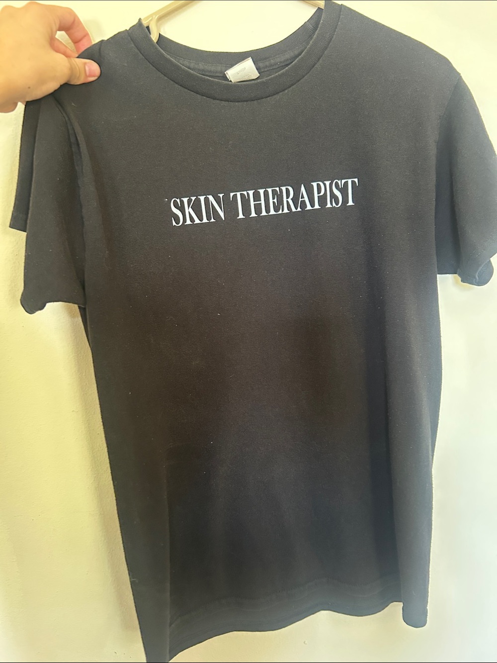 Skin Therapist Black Graphic Tee - Unbranded